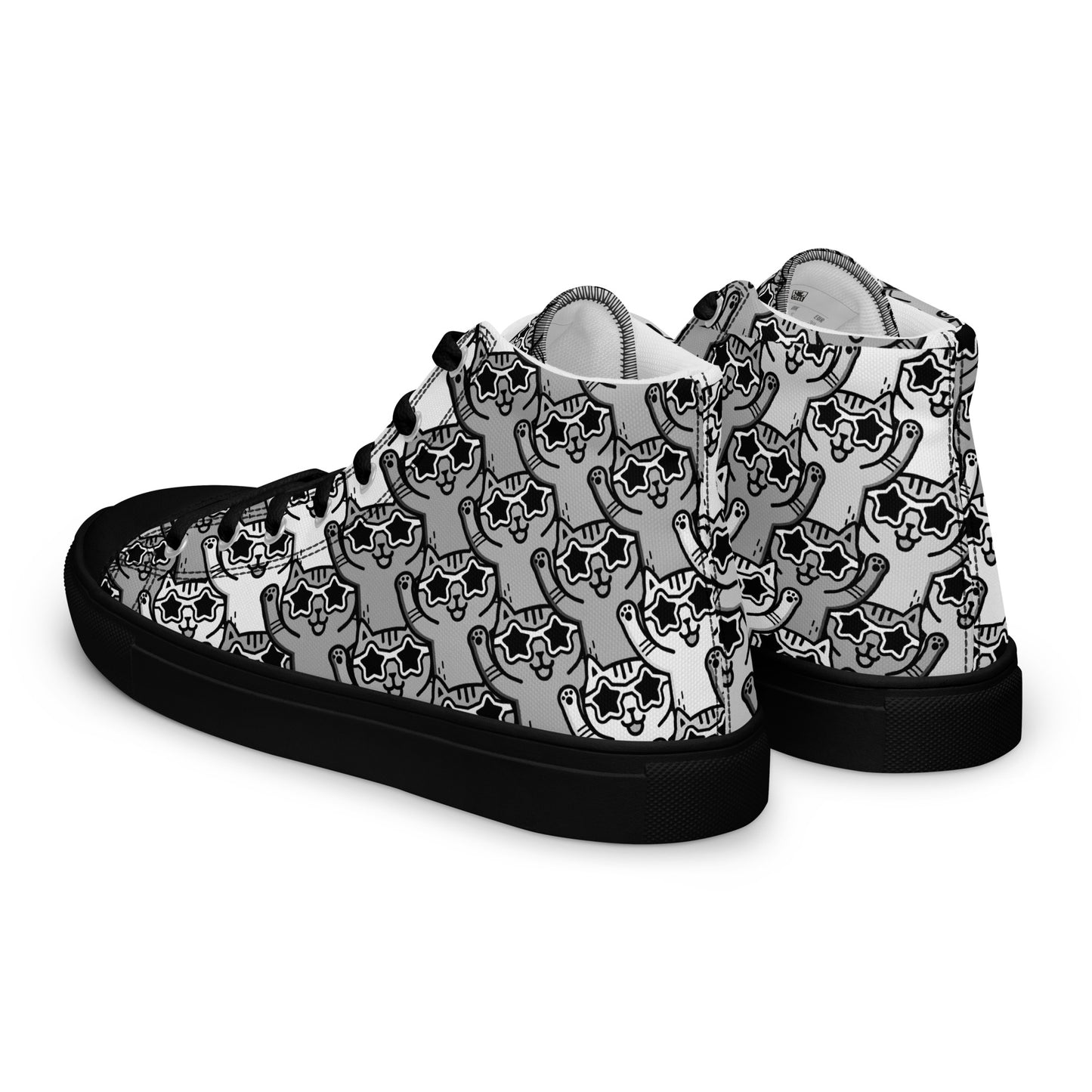 Yass Cats - Grey - Men’s high top canvas shoes