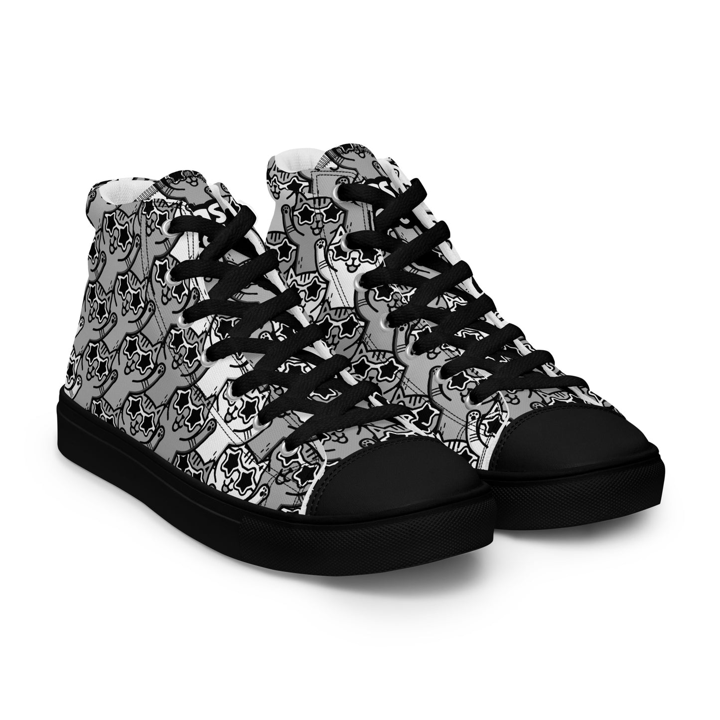 Yass Cats - Grey - Men’s high top canvas shoes