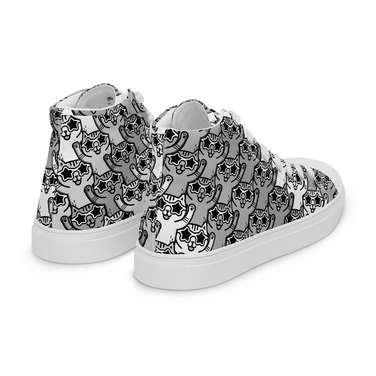 Yass Cats - Grey - Men’s high top canvas shoes