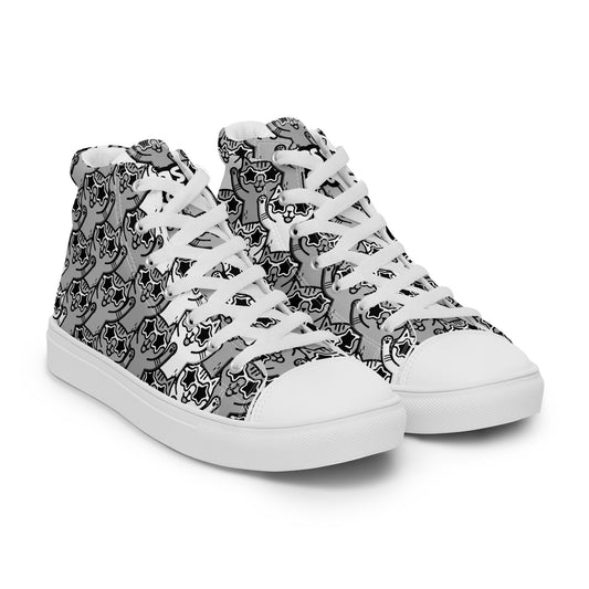 Yass Cats - Grey - Men’s high top canvas shoes