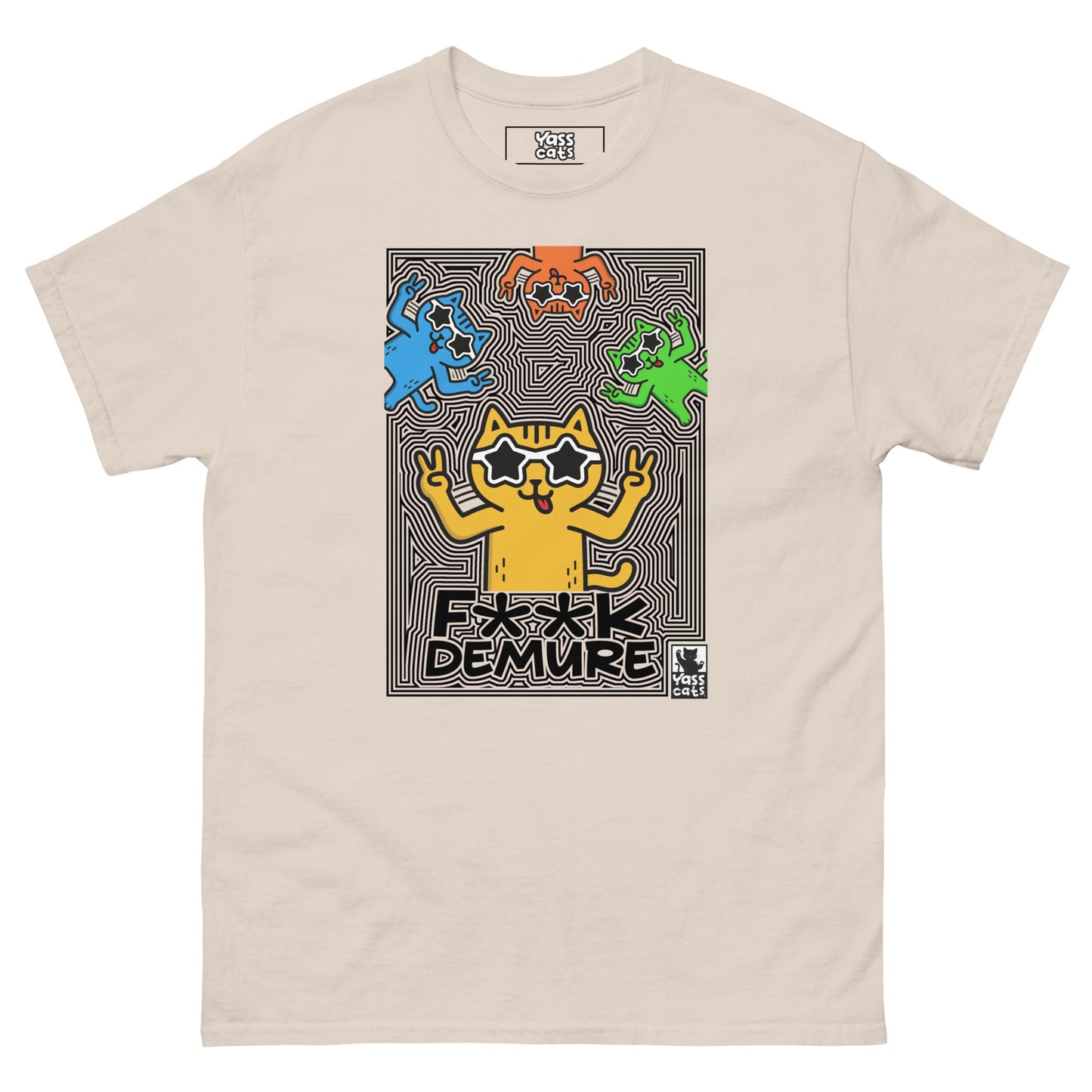 YASS CATS F**K DEMURE - WOMEN'S SHORT SLEEVE T-SHIRT