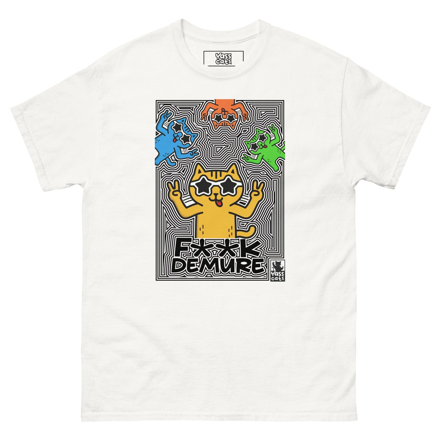 YASS CATS F**K DEMURE - WOMEN'S SHORT SLEEVE T-SHIRT