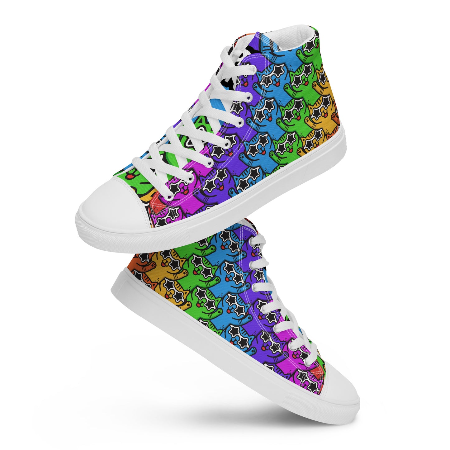 YASS CATS - FULL SPECTRUM KITTY - WOMEN'S SKATER SNEAKERS