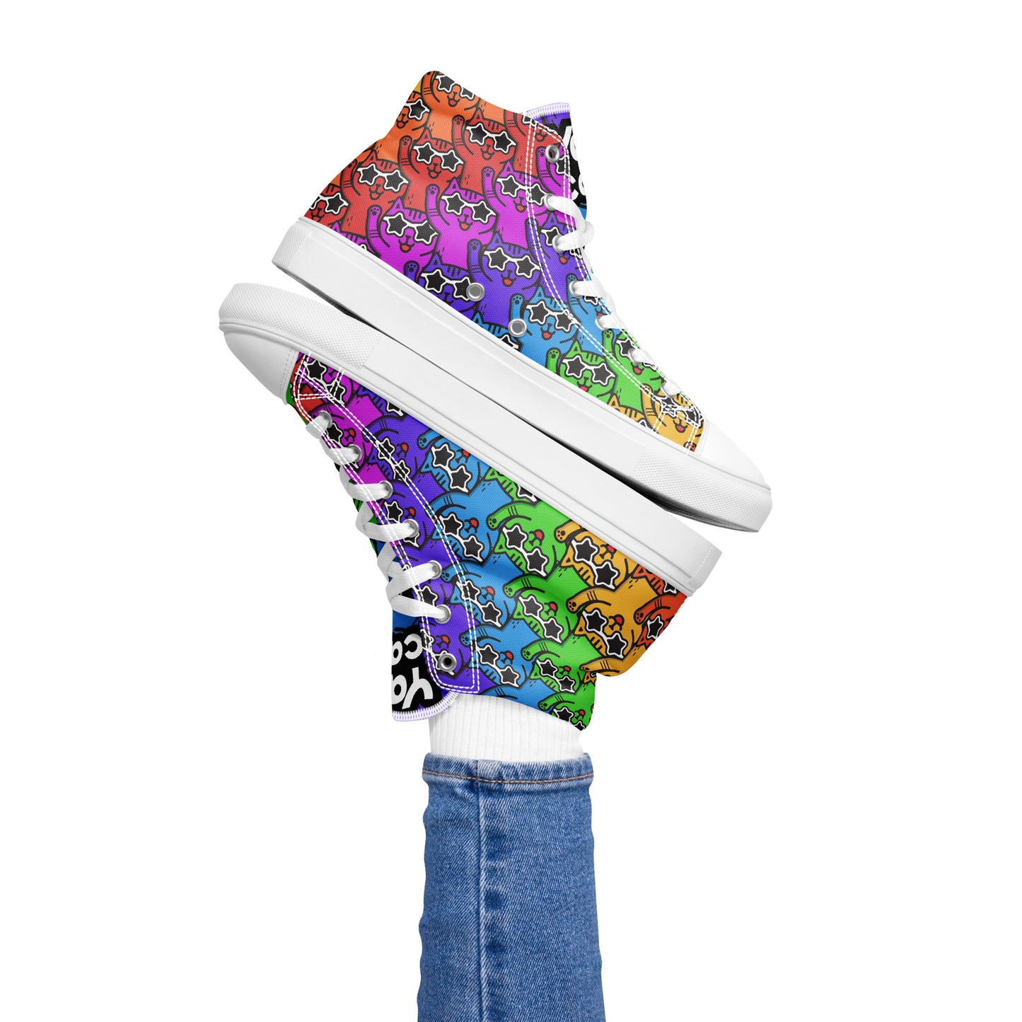 YASS CATS - FULL SPECTRUM KITTY - WOMEN'S SKATER SNEAKERS