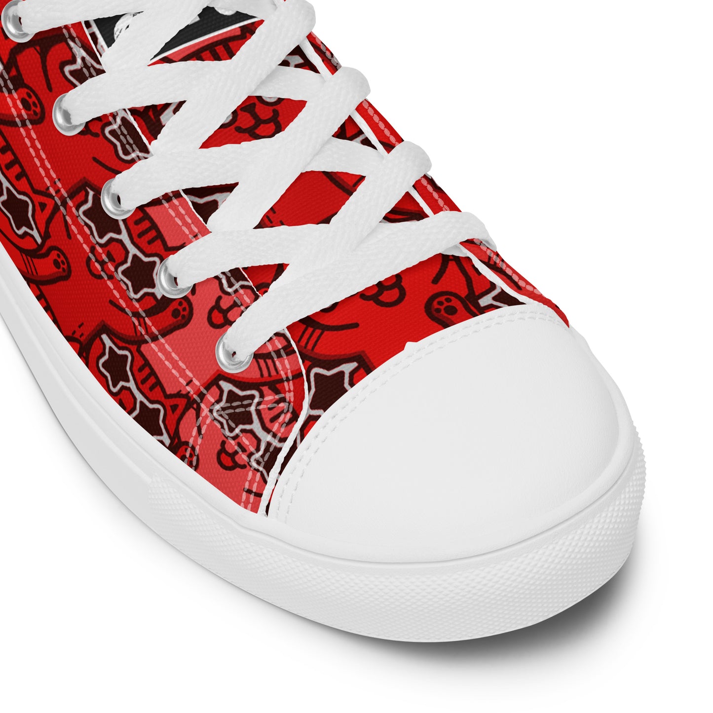 Yass Cats - Red Rainbow - Women’s high top skate shoes