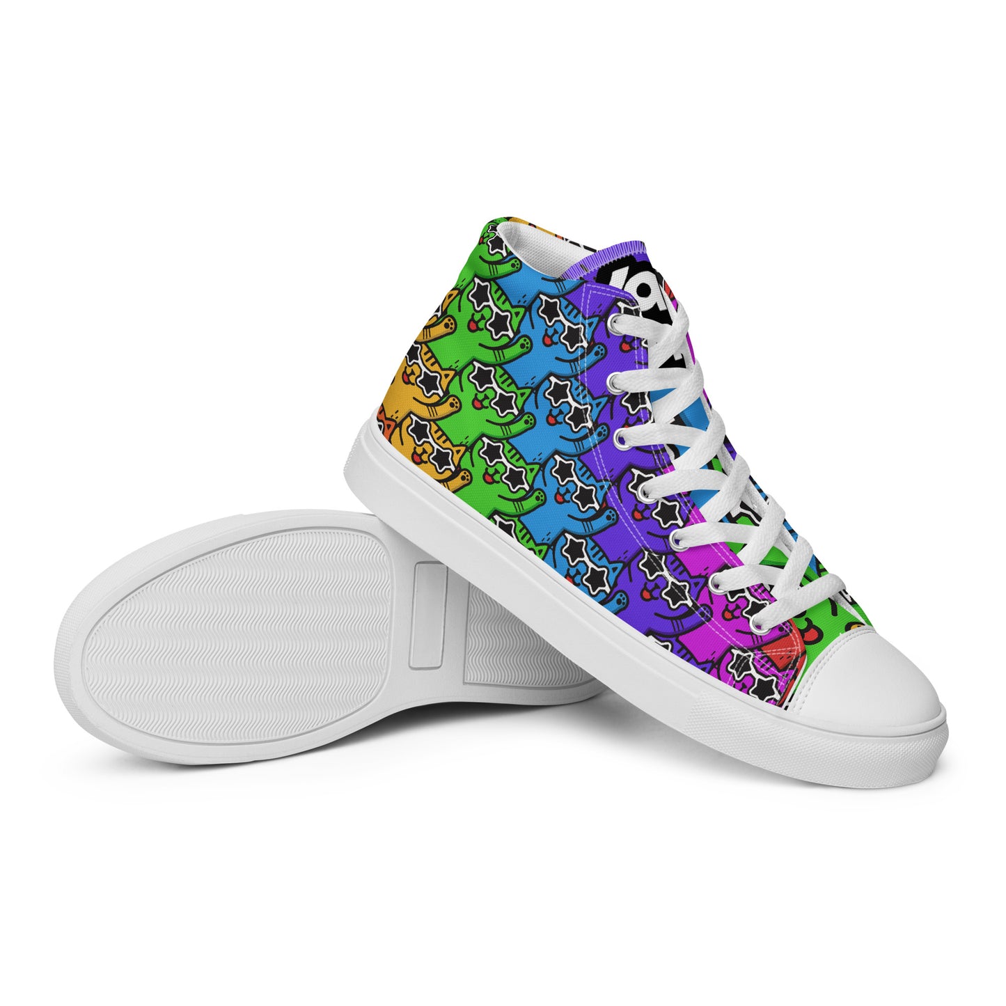 YASS CATS - FULL SPECTRUM KITTY - WOMEN'S SKATER SNEAKERS