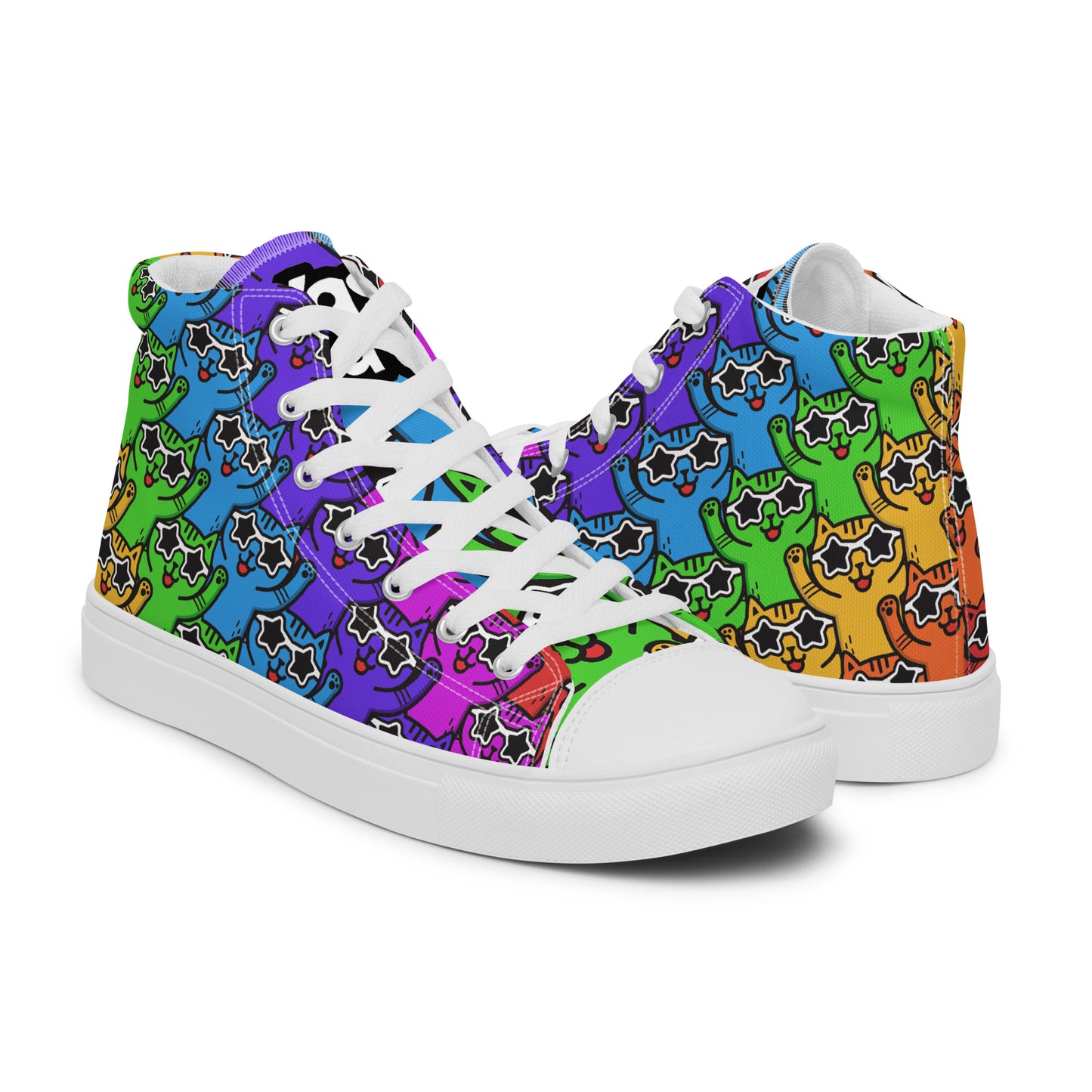 YASS CATS - FULL SPECTRUM KITTY - WOMEN'S SKATER SNEAKERS