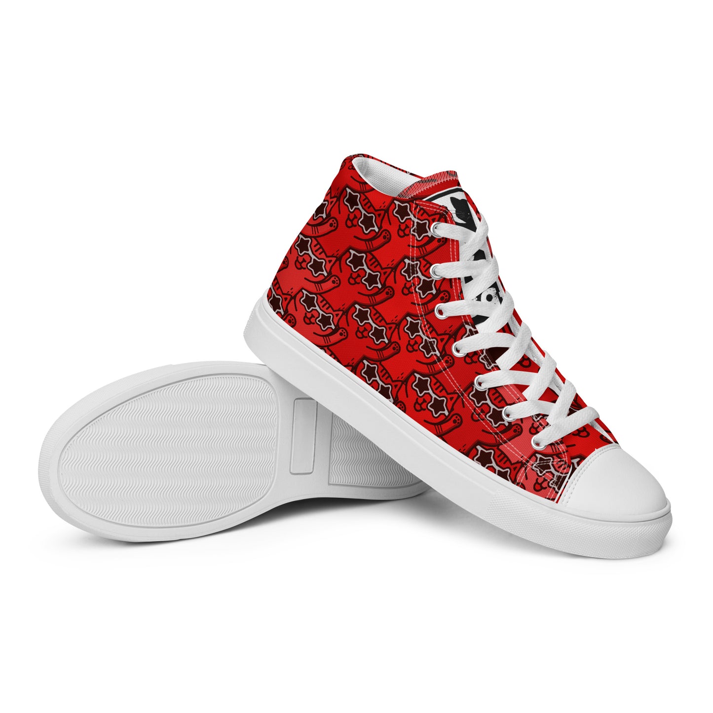 Yass Cats - Red Rainbow - Women’s high top skate shoes