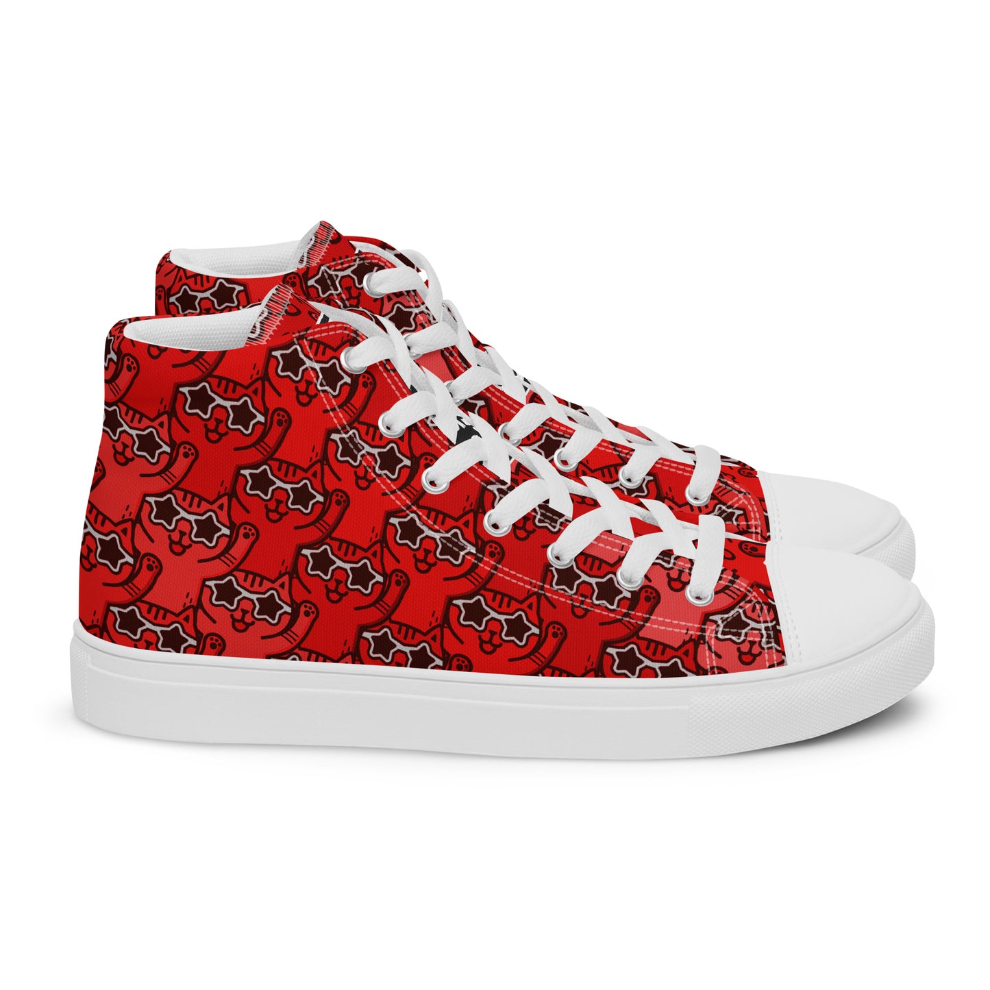 Yass Cats - Red Rainbow - Women’s high top skate shoes