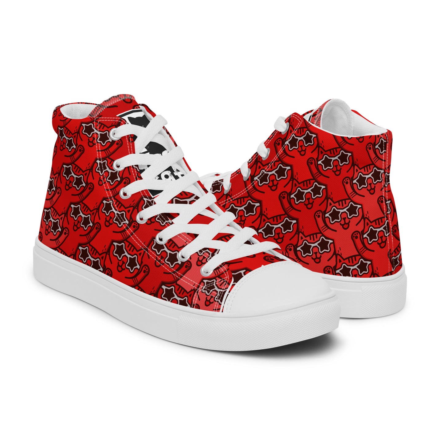 Yass Cats - Red Rainbow - Women’s high top skate shoes