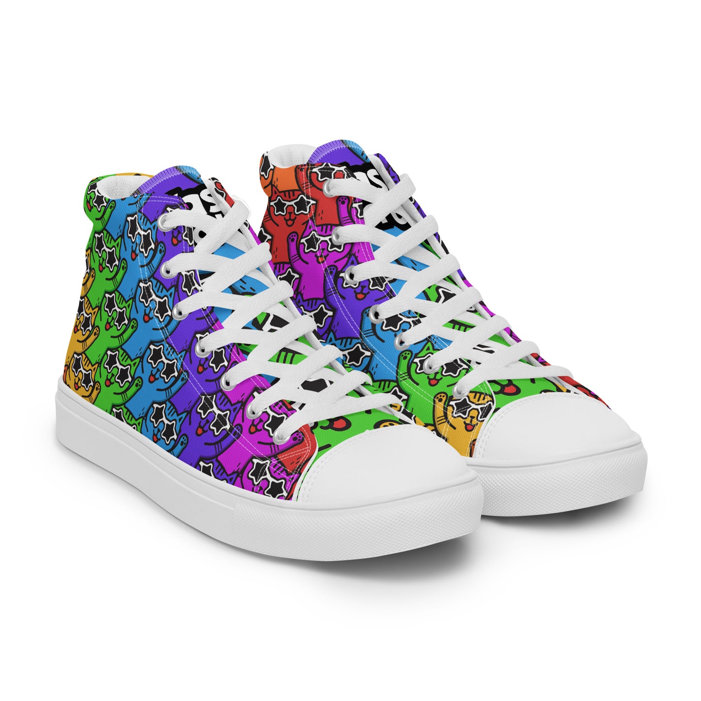 YASS CATS - FULL SPECTRUM KITTY - WOMEN'S SKATER SNEAKERS